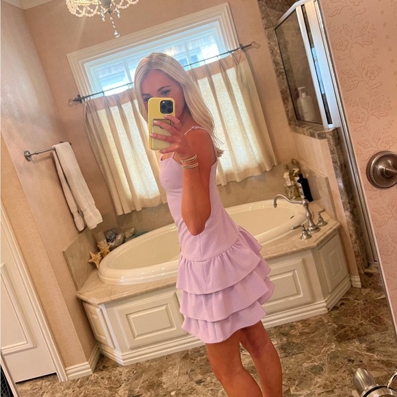 Likely lilac ruffle dress XS - Picture 2 of 3